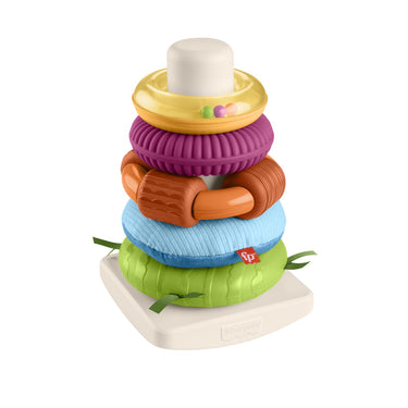 Jucarie piramidă de stivuit cercuri, Fisher price, 0-1 an